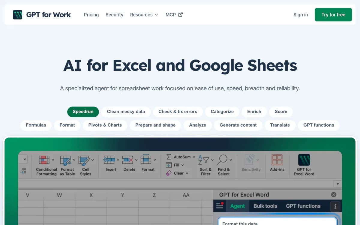 Screenshot of the GPT for Work website