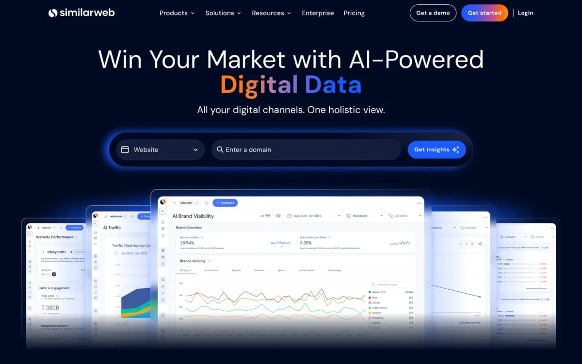 Screenshot of the Similarweb website