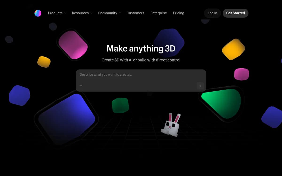 Screenshot of the Spline website