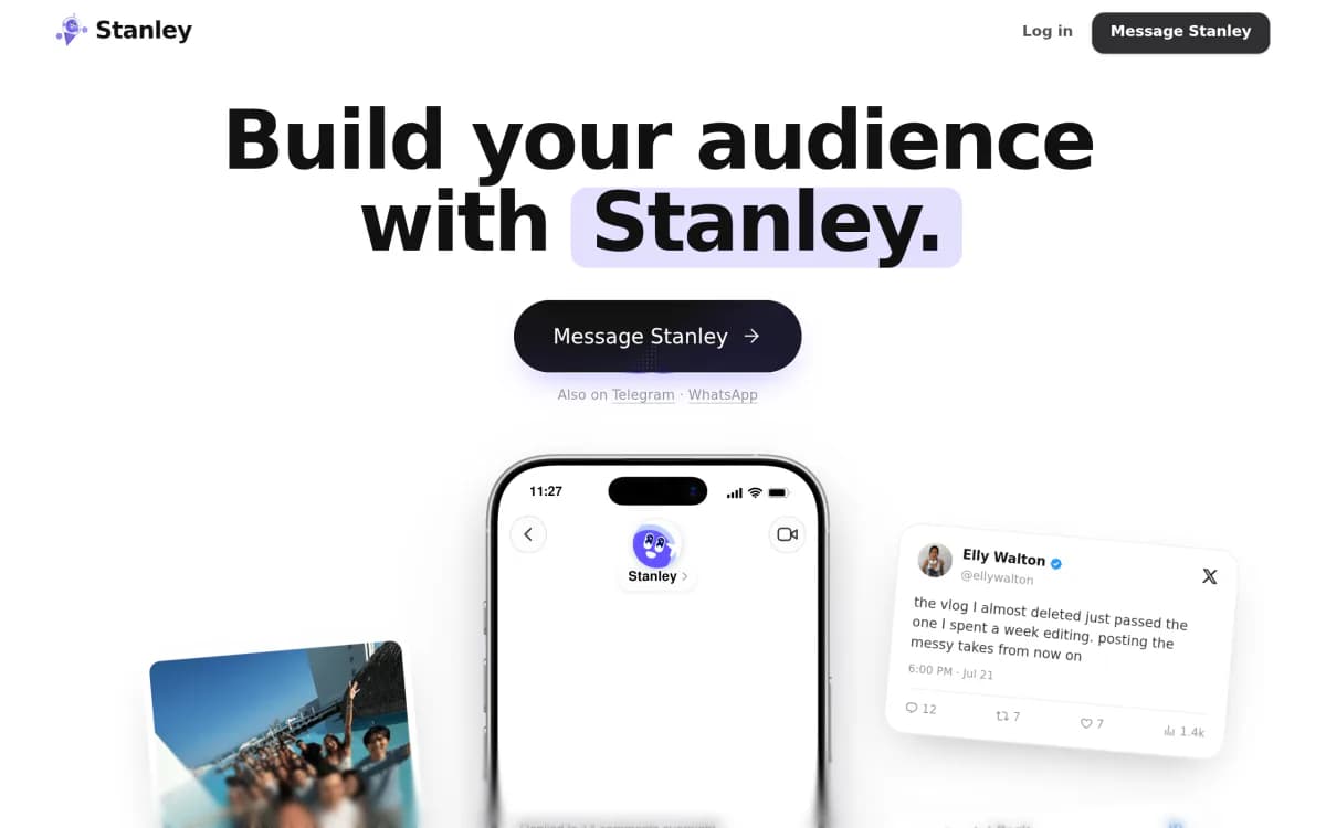 Screenshot of the Stanley website