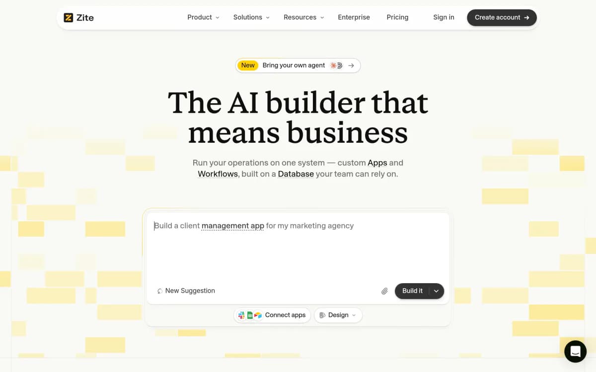 Screenshot of the Zite website